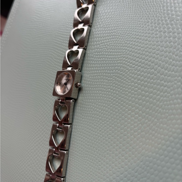 FOSSIL vintage heart link watch in excellent condition (silver) main image 4